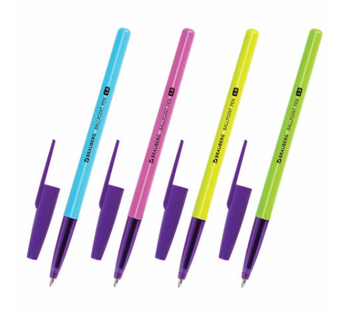 Ручка шариковая BRAUBERG "Офисная" NEON COLOR, СИНЯЯ, корпус ассорти, пишущий узел 1 мм, линия письма 0,5 мм, 144200 Ручка шариковая BRAUBERG "Офисная" NEON COLOR, СИНЯЯ, корпус ассорти, пишущий узел 1 мм, линия письма 0,5 мм, 144200