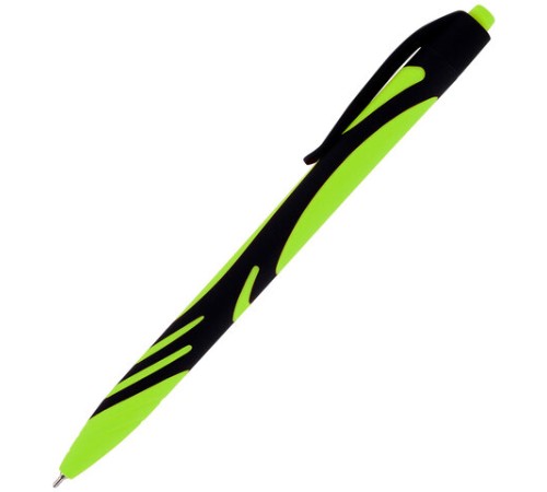 Ручка шариковая автоматическая BRAUBERG ULTRA COLOR NEON, soft-touch, СИНЯЯ, пишущий узел 0,7 мм, линия письма 0,35 мм, 144203