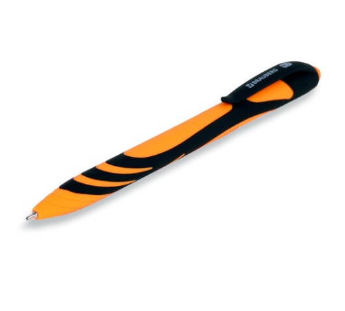 Ручка шариковая автоматическая BRAUBERG ULTRA COLOR NEON, soft-touch, СИНЯЯ, пишущий узел 0,7 мм, линия письма 0,35 мм, 144203