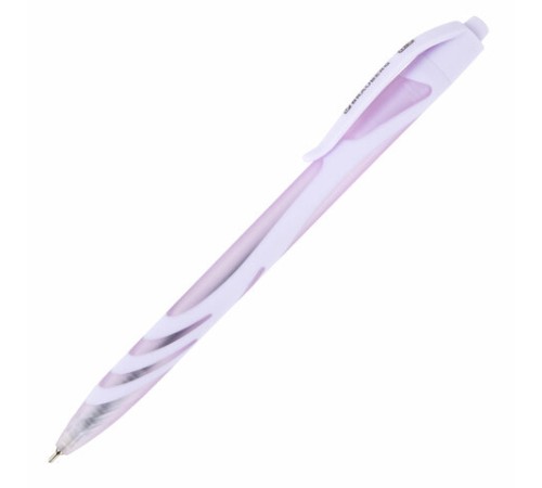 Ручка шариковая автоматическая BRAUBERG ULTRA COLOR PASTEL, soft-touch, СИНЯЯ, пишущий узел 0,7 мм, линия 0,35 мм, 144204