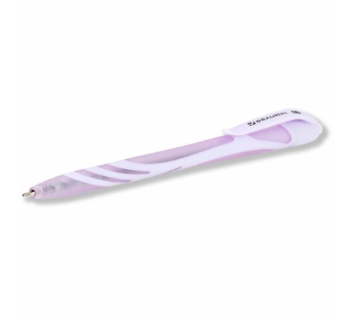 Ручка шариковая автоматическая BRAUBERG ULTRA COLOR PASTEL, soft-touch, СИНЯЯ, пишущий узел 0,7 мм, линия 0,35 мм, 144204