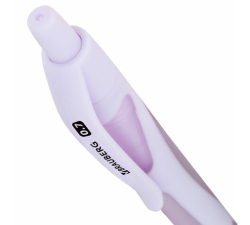 Ручка шариковая автоматическая BRAUBERG ULTRA COLOR PASTEL, soft-touch, СИНЯЯ, пишущий узел 0,7 мм, линия 0,35 мм, 144204