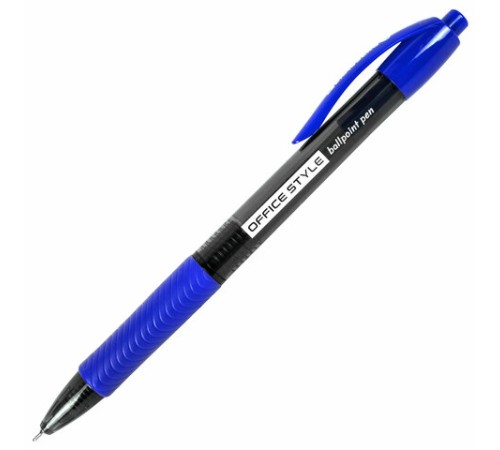 Ручка шариковая автоматическая с грипом BRAUBERG OFFICE STYLE, СИНЯЯ, игольчатый наконечник 0,7мм, линия 0,35мм, тонированный корпус, 144210 Ручка шариковая автоматическая с грипом BRAUBERG OFFICE STYLE, СИНЯЯ, игольчатый наконечник 0,7мм, линия 0,35мм, тонированный корпус, 144210