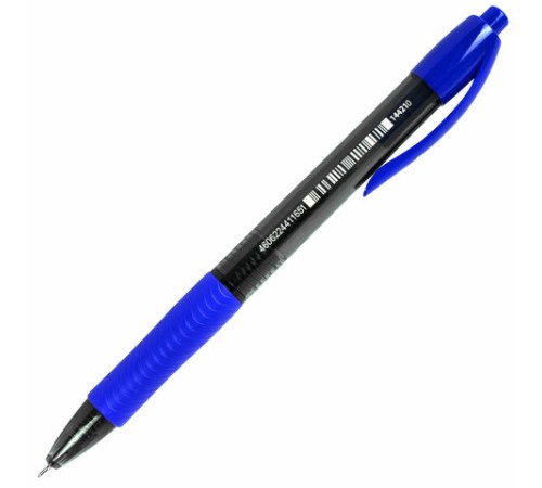 Ручка шариковая автоматическая с грипом BRAUBERG OFFICE STYLE, СИНЯЯ, игольчатый наконечник 0,7мм, линия 0,35мм, тонированный корпус, 144210 Ручка шариковая автоматическая с грипом BRAUBERG OFFICE STYLE, СИНЯЯ, игольчатый наконечник 0,7мм, линия 0,35мм, тонированный корпус, 144210