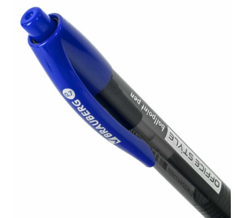 Ручка шариковая автоматическая с грипом BRAUBERG OFFICE STYLE, СИНЯЯ, игольчатый наконечник 0,7мм, линия 0,35мм, тонированный корпус, 144210 Ручка шариковая автоматическая с грипом BRAUBERG OFFICE STYLE, СИНЯЯ, игольчатый наконечник 0,7мм, линия 0,35мм, тонированный корпус, 144210