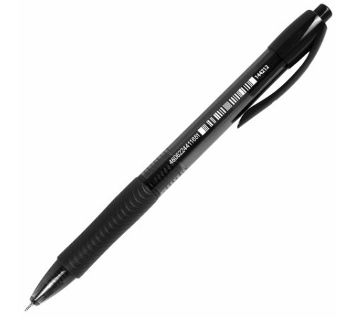 Ручка шариковая автоматическая с грипом BRAUBERG OFFICE STYLE, ЧЕРНАЯ, узел 0,7 мм, линия 0,35 мм, тонированный корпус, 144212 Ручка шариковая автоматическая с грипом BRAUBERG OFFICE STYLE, ЧЕРНАЯ, узел 0,7 мм, линия 0,35 мм, тонированный корпус, 144212