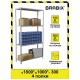 Стеллаж металлический BRABIX "MS KD-180/30-4", 1800х1000х300 мм, 4 полки, сборная стойка, 291114, S240BR143402