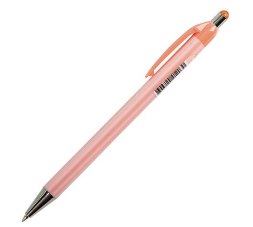 Ручка шариковая автоматическая BRAUBERG "Stripes Pastel", СИНЯЯ, корпус ассорти, пишущий узел 0,5 мм, линия письма 0,3 мм, 144220