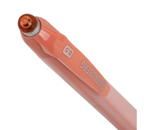 Ручка шариковая автоматическая BRAUBERG "Stripes Pastel", СИНЯЯ, корпус ассорти, пишущий узел 0,5 мм, линия письма 0,3 мм, 144220