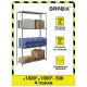 Стеллаж металлический BRABIX "MS KD-180/50-4", 1800х1000х500 мм, 4 полки, сборная стойка, 291116, S240BR145402