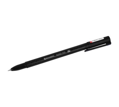 Ручка шариковая масляная BRAUBERG "BLACK PEN", СИНЯЯ, игольчатый узел 0,7 мм, линия письма 0,35 мм, 144325 Ручка шариковая масляная BRAUBERG "BLACK PEN", СИНЯЯ, игольчатый узел 0,7 мм, линия письма 0,35 мм, 144325