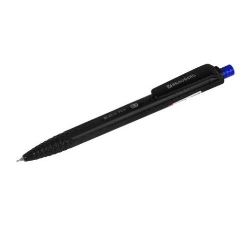 Ручка шариковая масляная автоматическая BRAUBERG "BLACK PEN RT", СИНЯЯ, игольчатый наконечник 0,7 мм, линия письма 0,35 мм, 144326 Ручка шариковая масляная автоматическая BRAUBERG "BLACK PEN RT", СИНЯЯ, игольчатый наконечник 0,7 мм, линия письма 0,35 мм, 144326