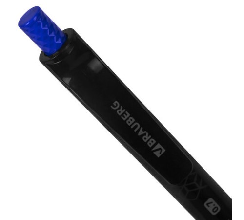 Ручка шариковая масляная автоматическая BRAUBERG "BLACK PEN RT", СИНЯЯ, игольчатый наконечник 0,7 мм, линия письма 0,35 мм, 144326 Ручка шариковая масляная автоматическая BRAUBERG "BLACK PEN RT", СИНЯЯ, игольчатый наконечник 0,7 мм, линия письма 0,35 мм, 144326
