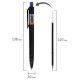Ручка шариковая масляная автоматическая BRAUBERG "BLACK PEN RT", СИНЯЯ, игольчатый наконечник 0,7 мм, линия письма 0,35 мм, 144326