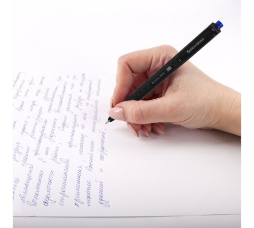 Ручка шариковая масляная автоматическая BRAUBERG "BLACK PEN RT", СИНЯЯ, игольчатый наконечник 0,7 мм, линия письма 0,35 мм, 144326 Ручка шариковая масляная автоматическая BRAUBERG "BLACK PEN RT", СИНЯЯ, игольчатый наконечник 0,7 мм, линия письма 0,35 мм, 144326