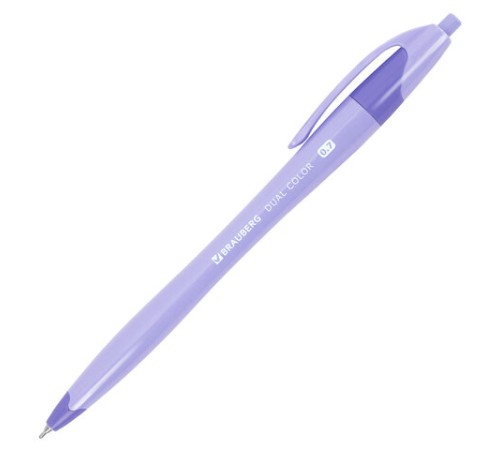 Ручка шариковая автоматическая масляная BRAUBERG "DUAL COLOR", СИНЯЯ, игольчатый наконечник 0,7 мм, линия письма 0,35 мм, 144327 Ручка шариковая автоматическая масляная BRAUBERG "DUAL COLOR", СИНЯЯ, игольчатый наконечник 0,7 мм, линия письма 0,35 мм, 144327