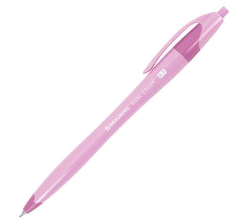 Ручка шариковая автоматическая масляная BRAUBERG "DUAL COLOR", СИНЯЯ, игольчатый наконечник 0,7 мм, линия письма 0,35 мм, 144327 Ручка шариковая автоматическая масляная BRAUBERG "DUAL COLOR", СИНЯЯ, игольчатый наконечник 0,7 мм, линия письма 0,35 мм, 144327