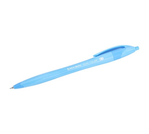 Ручка шариковая автоматическая масляная BRAUBERG "DUAL COLOR", СИНЯЯ, игольчатый наконечник 0,7 мм, линия письма 0,35 мм, 144327 Ручка шариковая автоматическая масляная BRAUBERG "DUAL COLOR", СИНЯЯ, игольчатый наконечник 0,7 мм, линия письма 0,35 мм, 144327