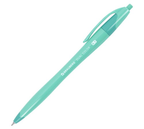 Ручка шариковая автоматическая масляная BRAUBERG "DUAL COLOR", СИНЯЯ, игольчатый наконечник 0,7 мм, линия письма 0,35 мм, 144327 Ручка шариковая автоматическая масляная BRAUBERG "DUAL COLOR", СИНЯЯ, игольчатый наконечник 0,7 мм, линия письма 0,35 мм, 144327