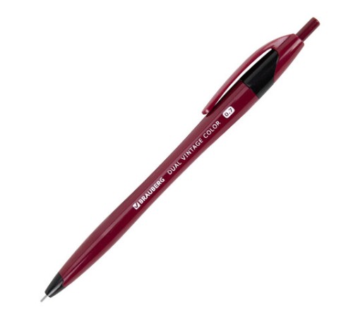 Ручка шариковая масляная автоматическая BRAUBERG "DUAL VINTAGE COLOR", СИНЯЯ, пишущий узел 0,7 мм, линия письма 0,35 мм, 144328 Ручка шариковая масляная автоматическая BRAUBERG "DUAL VINTAGE COLOR", СИНЯЯ, пишущий узел 0,7 мм, линия письма 0,35 мм, 144328