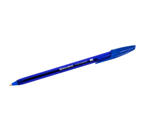 Ручка шариковая BRAUBERG X-30 CLASSIC, СИНЯЯ, мягкое письмо, пишущий узел 1 мм, линия письма 0,5 мм, 144331 Ручка шариковая BRAUBERG X-30 CLASSIC, СИНЯЯ, мягкое письмо, пишущий узел 1 мм, линия письма 0,5 мм, 144331