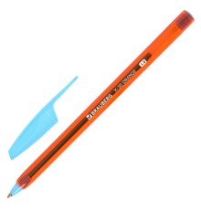 Ручка шариковая BRAUBERG X-30 ORANGE, СИНЯЯ, мягкое письмо, пишущий узел 1 мм, линия письма 0,5 мм, 144333