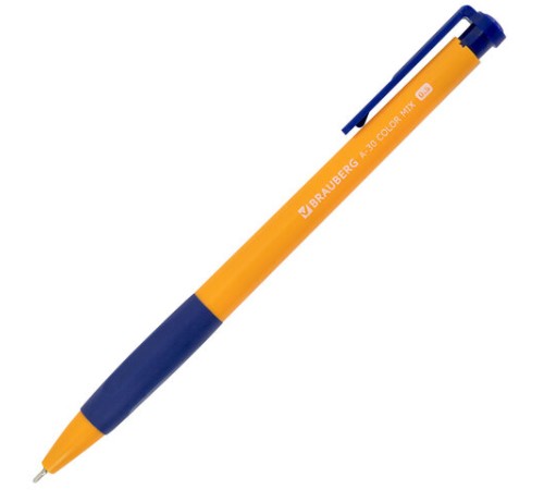 Ручка шариковая автоматическая BRAUBERG A-30 COLOR MIX "WRITING 3.0", СИНЯЯ, пишущий узел 0,5 мм, линия письма 0,25 мм, 144341 Ручка шариковая автоматическая BRAUBERG A-30 COLOR MIX "WRITING 3.0", СИНЯЯ, пишущий узел 0,5 мм, линия письма 0,25 мм, 144341