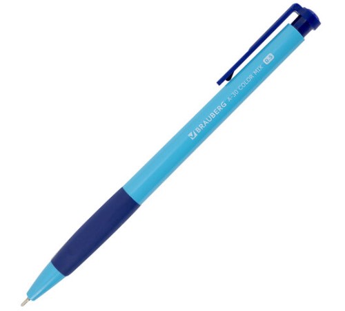 Ручка шариковая автоматическая BRAUBERG A-30 COLOR MIX "WRITING 3.0", СИНЯЯ, пишущий узел 0,5 мм, линия письма 0,25 мм, 144341 Ручка шариковая автоматическая BRAUBERG A-30 COLOR MIX "WRITING 3.0", СИНЯЯ, пишущий узел 0,5 мм, линия письма 0,25 мм, 144341