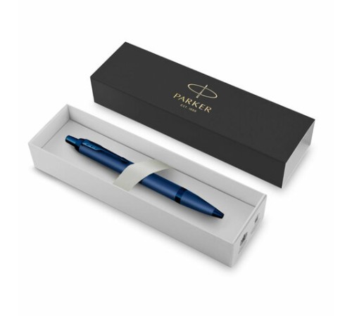 Ручка шариковая PARKER "IM Professionals Monochrome Blue", корпус синий металлик, сталь, синяя, 2172966 Ручка шариковая PARKER "IM Professionals Monochrome Blue", корпус синий металлик, сталь, синяя, 2172966