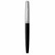 Ручка перьевая PARKER "Jotter Originals Black Chrome CT", корпус черный, детали из нержавеющей стали, синяя, 2096894