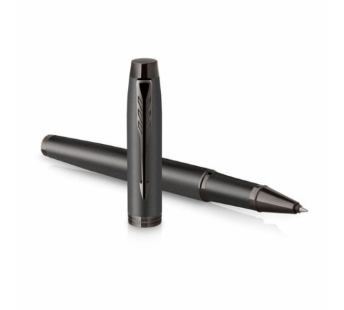 Ручка-роллер PARKER "IM Professionals Monochrome Titanium", черный лак, нержавеющая сталь, черная, 2172960 Ручка-роллер PARKER "IM Professionals Monochrome Titanium", черный лак, нержавеющая сталь, черная, 2172960