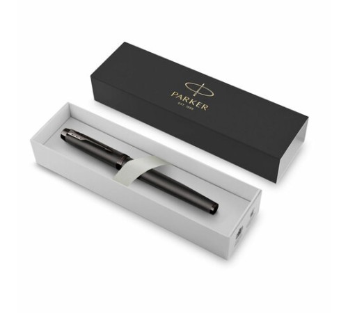 Ручка-роллер PARKER "IM Professionals Monochrome Titanium", черный лак, нержавеющая сталь, черная, 2172960 Ручка-роллер PARKER "IM Professionals Monochrome Titanium", черный лак, нержавеющая сталь, черная, 2172960