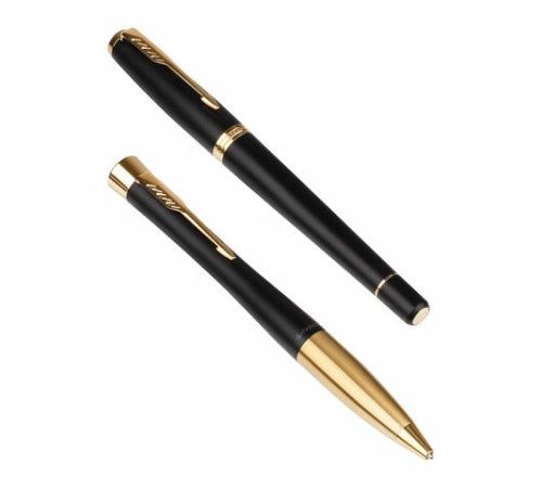 Набор PARKER "Urban Black GT": шариковая ручка синяя и перьевая ручка синяя, 2093381 Набор PARKER "Urban Black GT": шариковая ручка синяя и перьевая ручка синяя, 2093381