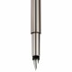 Ручка перьевая PARKER "Vector Stainless Steel", корпус серебристый, детали из нержавеющей стали, синяя, S0029690