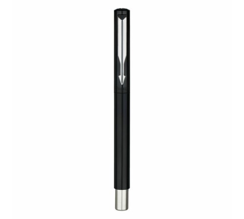Ручка-роллер PARKER "Vector Black", корпус черный лак, детали из нержавеющей стали, синяя, S0319630