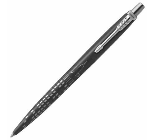 Ручка шариковая PARKER "Jotter New York Black CT", корпус черный лак, детали из нержавеющей стали, синяя, 2187554 Ручка шариковая PARKER "Jotter New York Black CT", корпус черный лак, детали из нержавеющей стали, синяя, 2187554