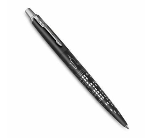Ручка шариковая PARKER "Jotter New York Black CT", корпус черный лак, детали из нержавеющей стали, синяя, 2187554 Ручка шариковая PARKER "Jotter New York Black CT", корпус черный лак, детали из нержавеющей стали, синяя, 2187554