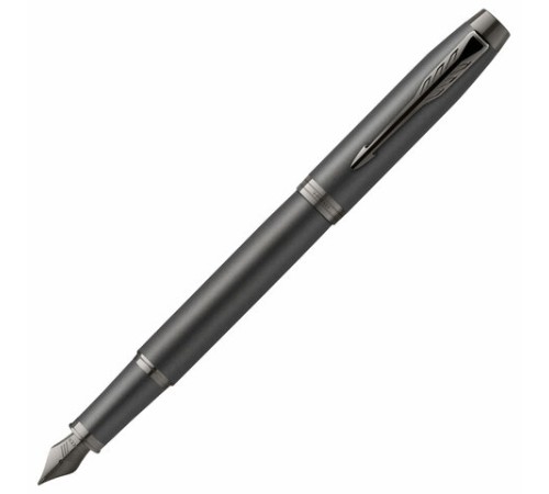Ручка перьевая PARKER "IM Professionals Monochrome Titanium", темно-серый лак, сталь, синяя, 2172959 Ручка перьевая PARKER "IM Professionals Monochrome Titanium", темно-серый лак, сталь, синяя, 2172959