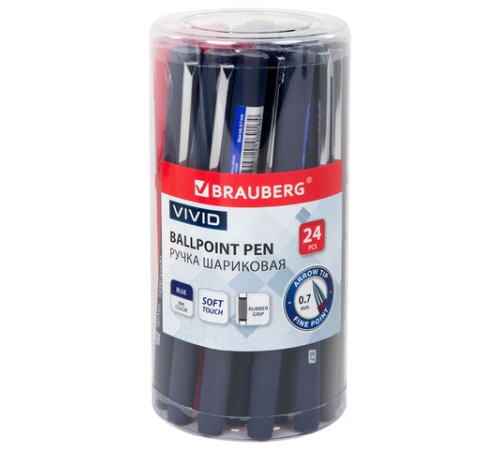 Ручка шариковая с грипом BRAUBERG 