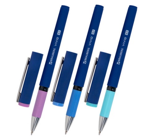 Ручка шариковая с грипом BRAUBERG 