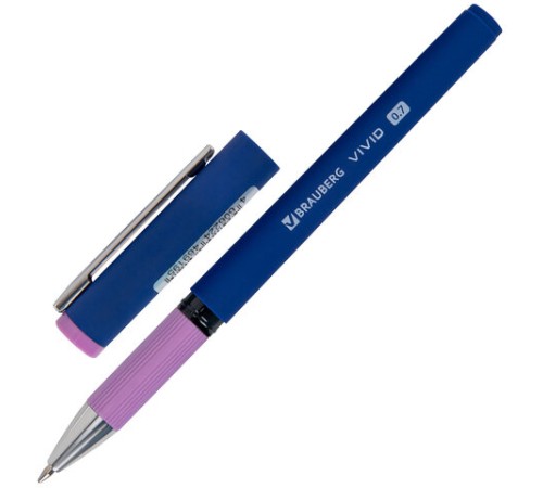 Ручка шариковая с грипом BRAUBERG 