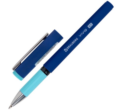 Ручка шариковая с грипом BRAUBERG 