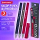 Ручки шариковые с грипом BRAUBERG "VIVID", НАБОР 3 ШТУКИ, СИНИЕ, SOFT TOUCH покрытие, узел 0,7 мм, линия письма 0,35 мм, 144401