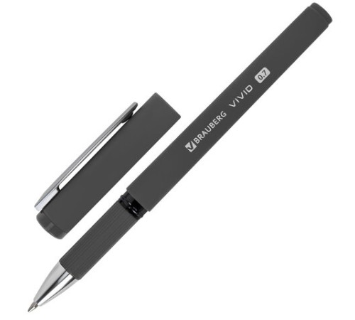Ручки шариковые с грипом BRAUBERG "VIVID", НАБОР 3 ШТУКИ, СИНИЕ, SOFT TOUCH покрытие, узел 0,7 мм, линия письма 0,35 мм, 144401 Ручки шариковые с грипом BRAUBERG "VIVID", НАБОР 3 ШТУКИ, СИНИЕ, SOFT TOUCH покрытие, узел 0,7 мм, линия письма 0,35 мм, 144401