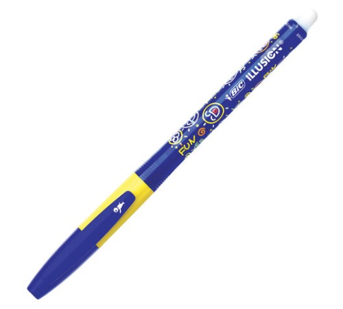 Ручка стираемая гелевая с грипом BIC "Gelocity Illusion", СИНЯЯ, корпус синий, линия 0,3 мм, 516518 Ручка стираемая гелевая с грипом BIC "Gelocity Illusion", СИНЯЯ, корпус синий, линия 0,3 мм, 516518