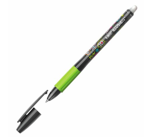 Ручка стираемая гелевая с грипом BIC "Gelocity Illusion", ЧЕРНАЯ, корпус черный, линия 0,3 мм, 516523 Ручка стираемая гелевая с грипом BIC "Gelocity Illusion", ЧЕРНАЯ, корпус черный, линия 0,3 мм, 516523