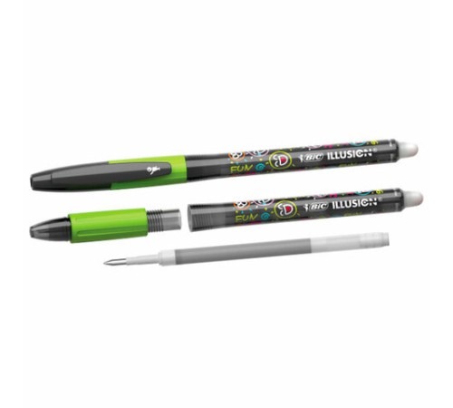 Ручка стираемая гелевая с грипом BIC "Gelocity Illusion", ЧЕРНАЯ, корпус черный, линия 0,3 мм, 516523 Ручка стираемая гелевая с грипом BIC "Gelocity Illusion", ЧЕРНАЯ, корпус черный, линия 0,3 мм, 516523