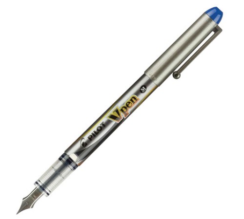 Ручка перьевая PILOT V-Pen, СИНЯЯ, корпус серый, линия письма 0,58 мм, SVP-4M L Ручка перьевая PILOT V-Pen, СИНЯЯ, корпус серый, линия письма 0,58 мм, SVP-4M L