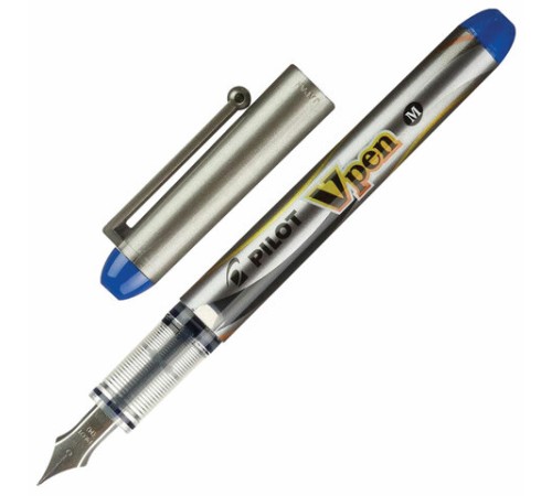 Ручка перьевая PILOT V-Pen, СИНЯЯ, корпус серый, линия письма 0,58 мм, SVP-4M L Ручка перьевая PILOT V-Pen, СИНЯЯ, корпус серый, линия письма 0,58 мм, SVP-4M L