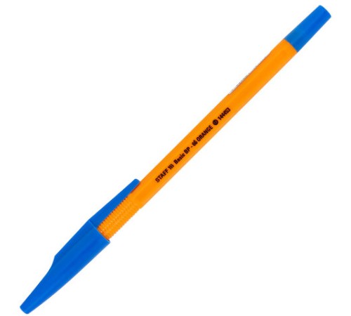 Ручка шариковая STAFF "Basic BP-66 ORANGE", СИНЯЯ, корпус оранжевый, узел 1 мм, линия письма 0,5 мм, 144453 Ручка шариковая STAFF "Basic BP-66 ORANGE", СИНЯЯ, корпус оранжевый, узел 1 мм, линия письма 0,5 мм, 144453